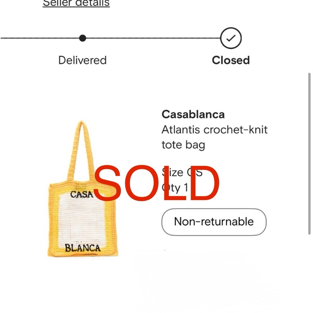 Casablanca Atlantis Crochet-Knit Tote Bag – Yellow & White
